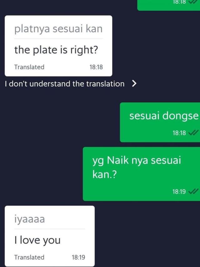 6 Terjemahan Chat Driver Ojek Online dan Penumpang Ini Bikin Ngakak