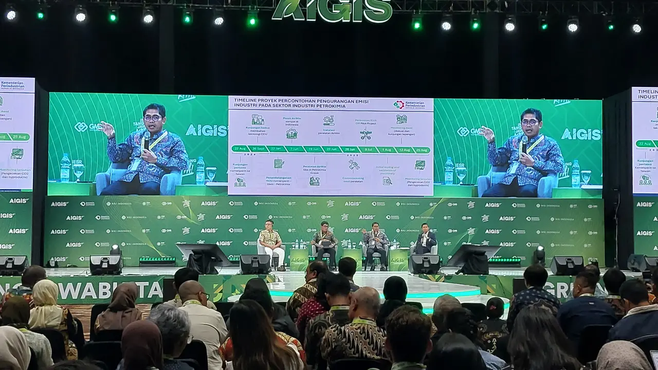The 2nd Annual Indonesia Green Industri Summit 2025 (AIGIS) di Jakarta International Convention Center (JICC), Senayan, Jakarta. (Foto: Liputan6.com/Arief RH)