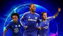 Liga Champions - Willian, Didier Drogba, Frank Lampard (Bola.com/Adreanus Titus)