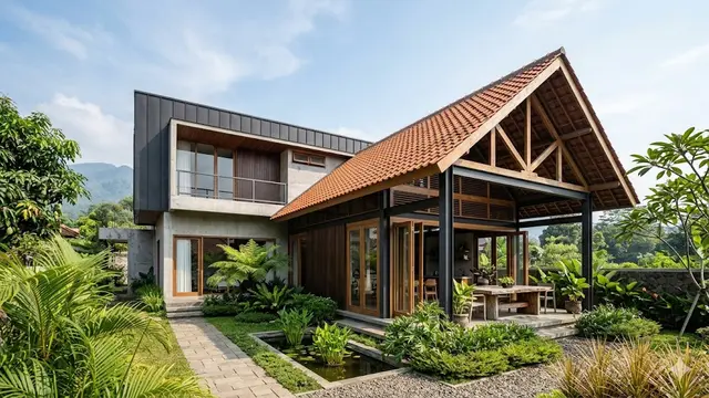 Model Atap Dapur Sambung Rumah Minimalis