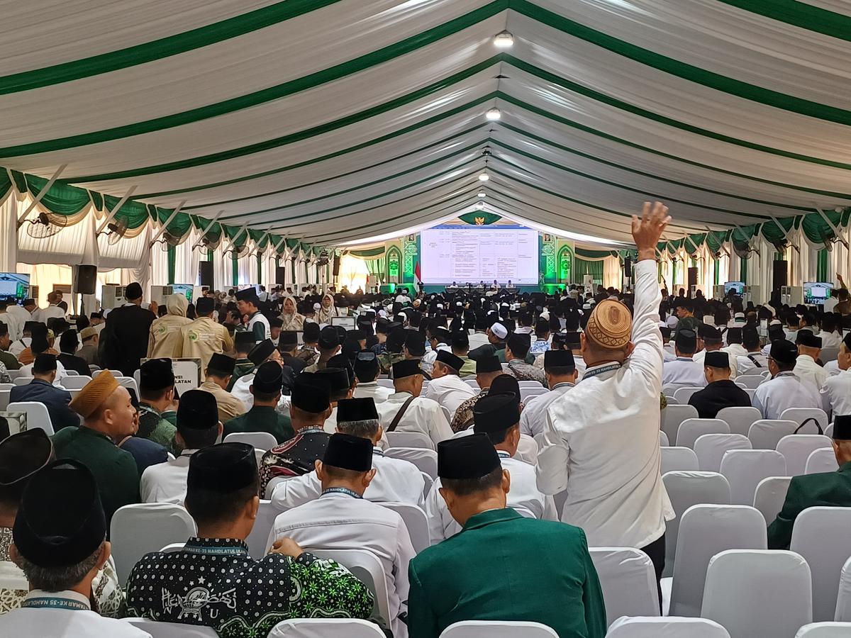 Suasana rapat pleno muktamar NU. (merdeka.com/erwin yohanes).