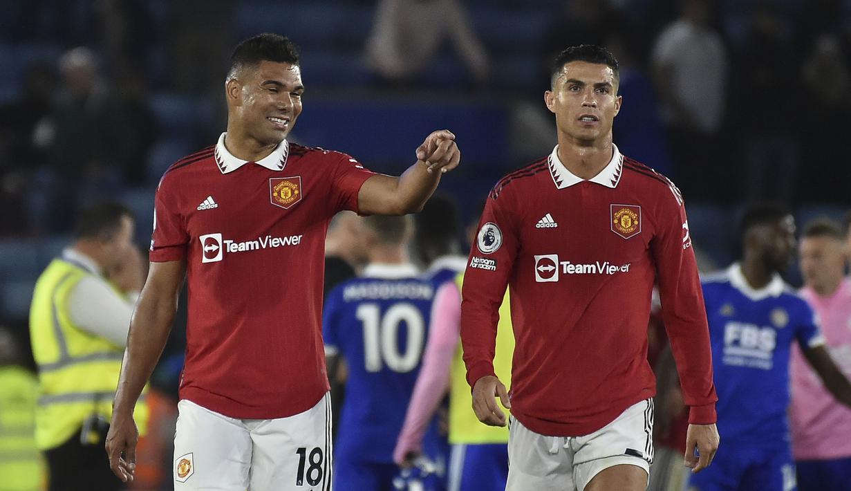 Tak ada skor tambahan hingga akhir laga. Manchester United berhasil meraih poin tiga dan naik ke posisi kelima klasemen Liga Inggris 2022/2023. (AP/Rui Vieira)