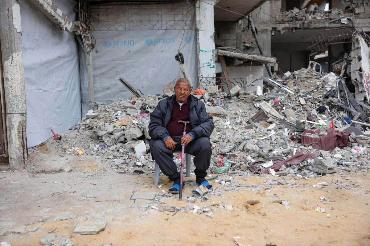 Potret pilu warga Palestina dan rumahnya yang hancur lebur akibat serangan Israel di Jalur Gaza