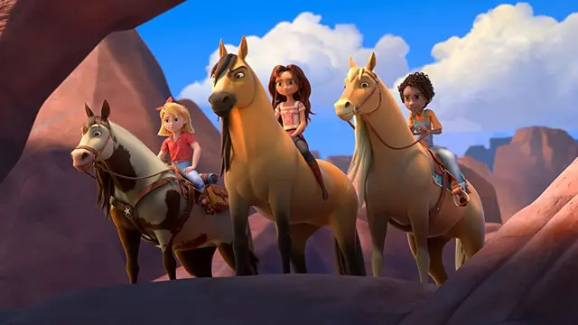 Prudence (Marsai Martin) dan Abigail (Mckenna Grace) dalam Spirit Untamed. (Foto: Dok. DreamWorks Animations/ IMDb)
