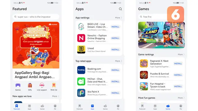 App Gallery di Huawei Nova 9