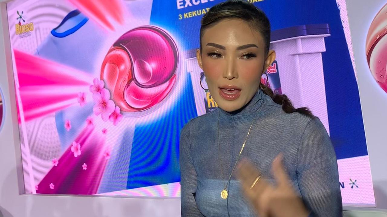Ayu Dewi saat ditemui di acara peluncuran detergen di Jakarta, Kamis, 27 Juli 2023.