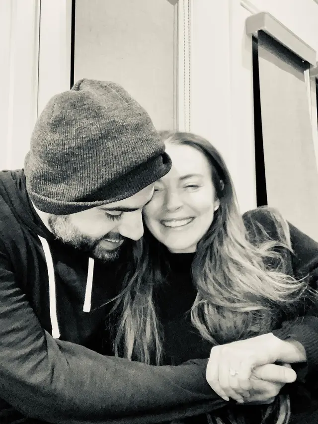 Lindsay Lohan dan  Bader Shammas. (Instagram/ lindsaylohan)