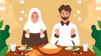 Ilustrasi buka puasa, sahur, Islami. (Image by Freepik)