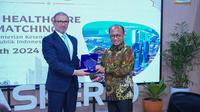 Sekretaris Jenderal Kementerian Ketenagakerjaan (Kemnaker), Anwar Sanusi dalam acara Business Matching Abu Dhabi 2024 yang berlangsung di Jakarta pada Selasa (26/11/2024).. (c) Kemenaker