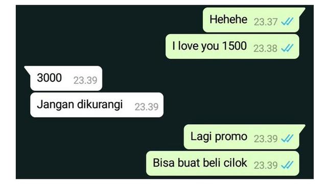 Gombalan I Love 3000 Bukannya Romantis Malah Bikin Ngakak