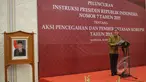 Presiden Joko Widodo saat membuka peluncuran Inpres tentang Aksi Pencegahan dan Pemberantasan Korupsi di Kantor Kementerian PPN/Bappenas, Jakarta, Selasa (26/5/2015). Inpres dimaksud adalah Inpres Nomor 7 Tahun 2015. (Liputan6.com/Faizal Fanani)