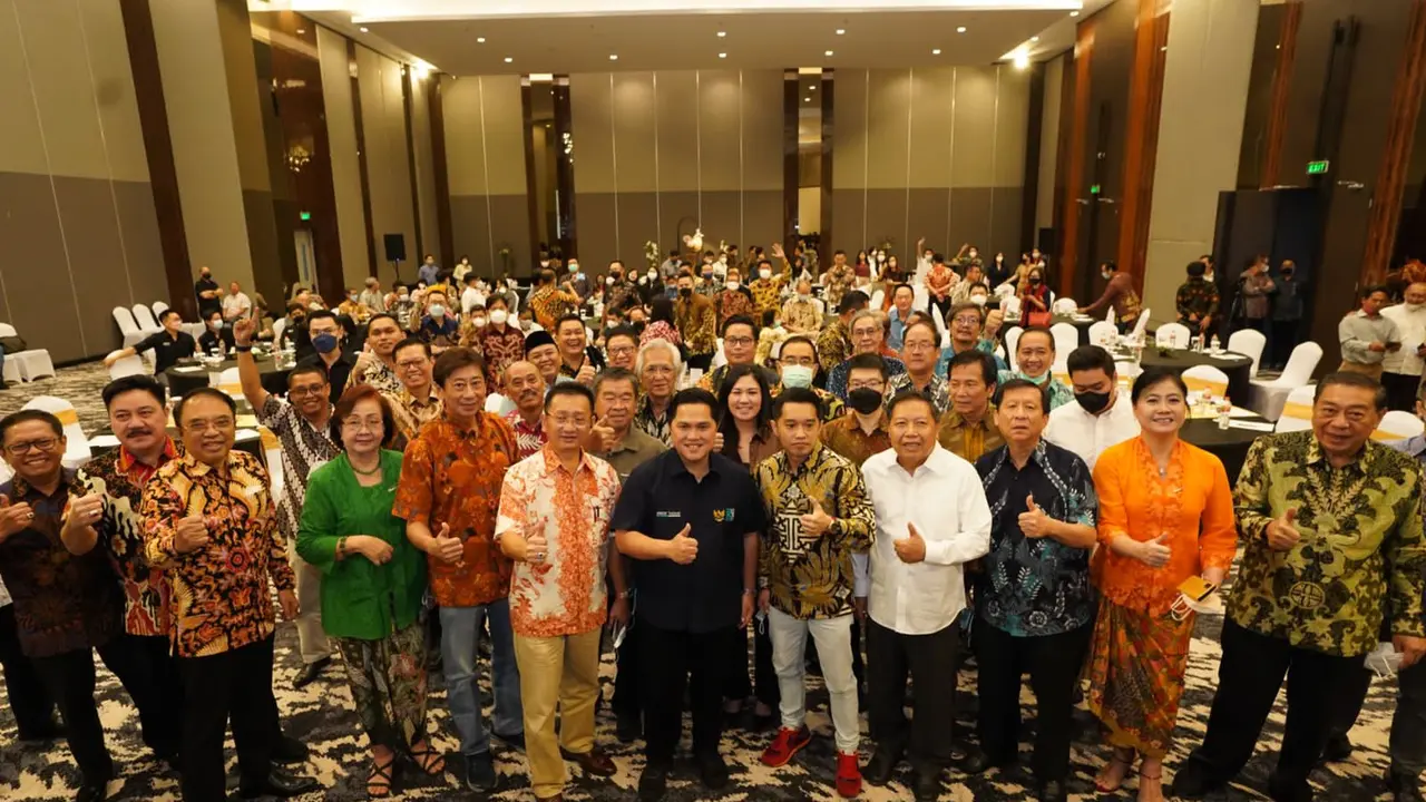 Erick saat bertemu dengan para pengusaha se-Jatim, Indonesia Link, di Royal Tulip Darmo Surabaya. (Istimewa).