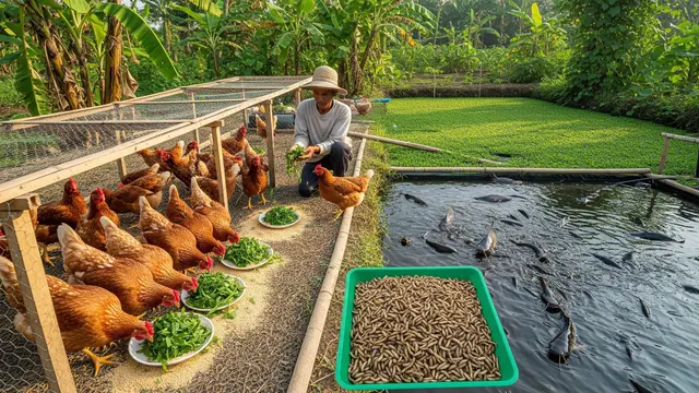 Kombinasi Kebun dan Peternakan yang Hemat Pupuk dan Pakan