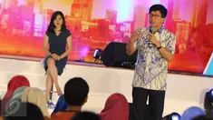 Wakil Direktur Utama Emtek, Sutanto Hartono,saat menjadi pembicara dalam acara Emtek Goes to Campus (EGTC) 2017 di Malang, Jawa Timur, Rabu (3/5). (Liputan6.com/Helmi Afandi)