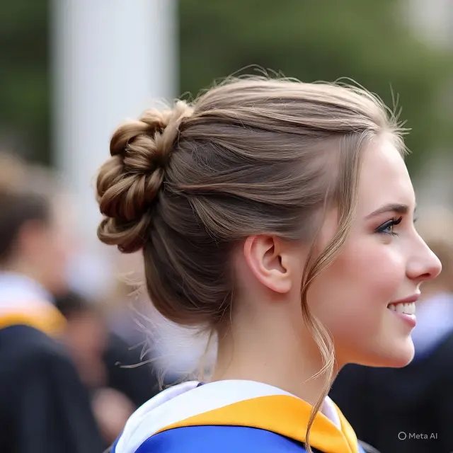 Sanggul dengan Kepang Bando