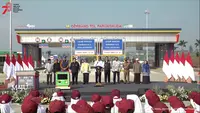 Presiden Joko Widodo (Jokowi) akhirnya meresmikan proyek jalan tol Bogor-Ciawi-Sukabumi (Bocimi) ruas Cigombong-Cibadak di Sukabumi, Jumat (4/8/2023). Jokowi didampingi oleh Menteri BUMN Erick Thohir, Menteri PUPR Basuki Hadimuljono, hingga Gubernur Jawa Barat Ridwan Kamil.