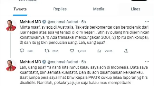 Mahfud MD (Foto: Twitter)