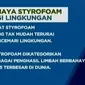 Styrofoam dilarang karena mengandung zat kimia bahaya