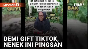 Miris, Demi Gift TikTok Nenek-nenek Rela Diguyur Air Sampai Pingsan