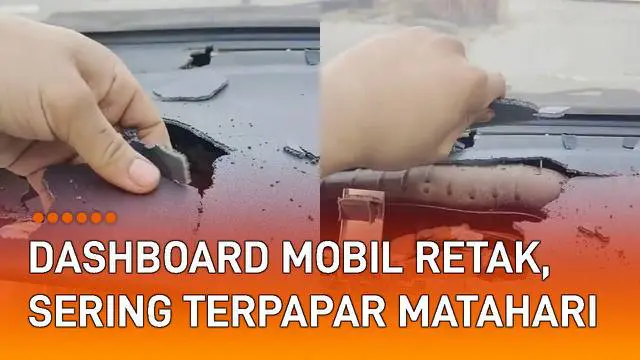 Seseorang pemilik mobil membagikan videonya ketika dashboard mobilnya retak-retak.