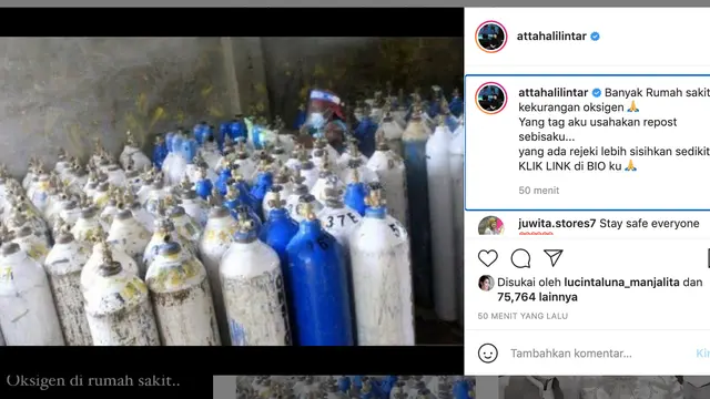 Unggahan Atta Halilintar. (Foto: Instagram @attahalilintar)