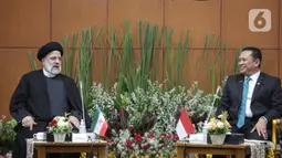 Bambang Soesatyo atau Bamsoet menyambut hangat  kunjungan Presiden Iran Ebrahim Raisi ke Indonesia. (Liputan6.com/Faizal Fanani)
