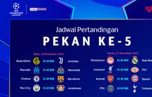 Simak Jadwal Liga Champions 2025/26 Pekan ke-5, Tayang di Vidio