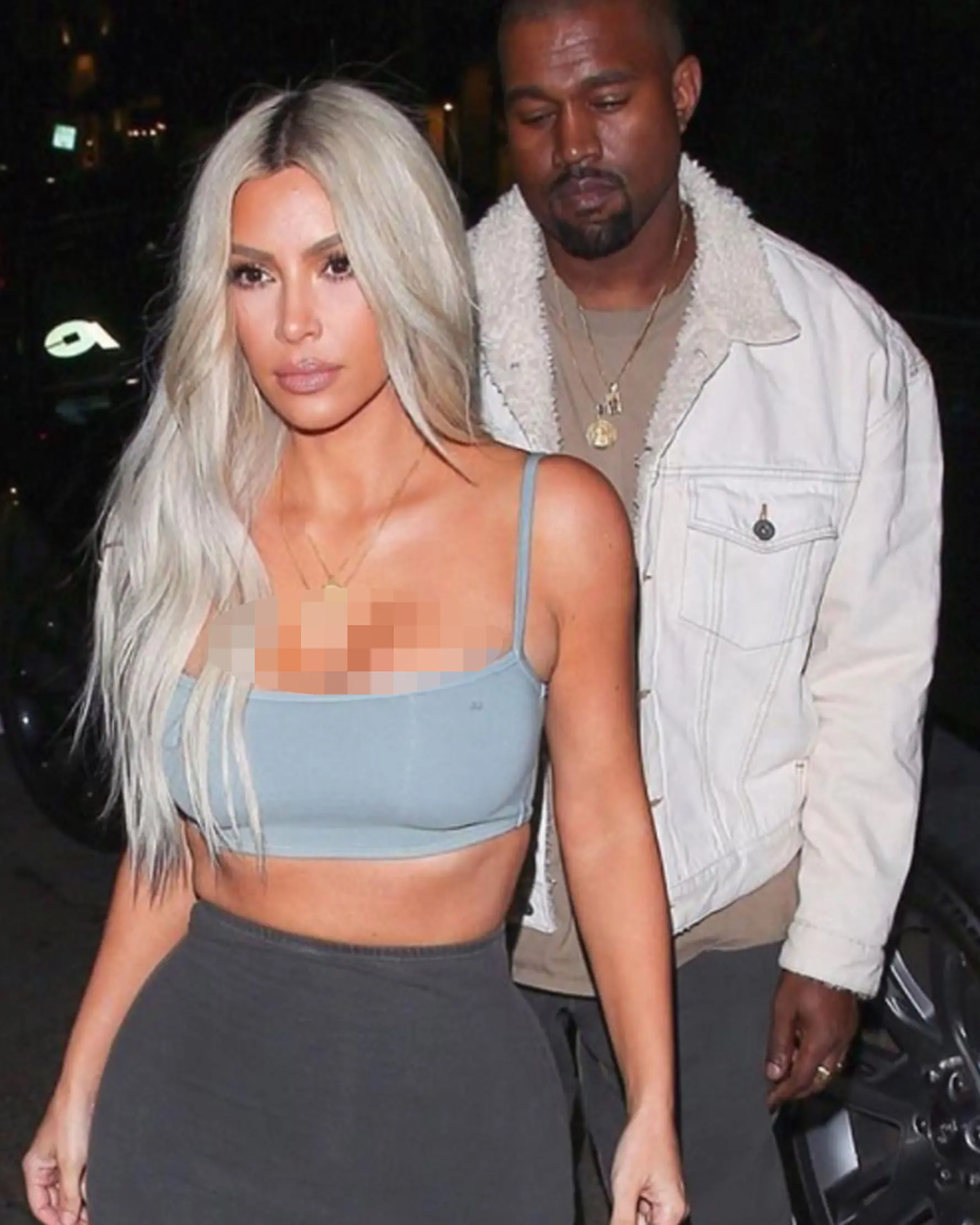 Kim Kardashian dan Kanye West menghadiri acara ulang tahun ke-22 Kendall Jenner. (Instagram @jenn.and.juicce)