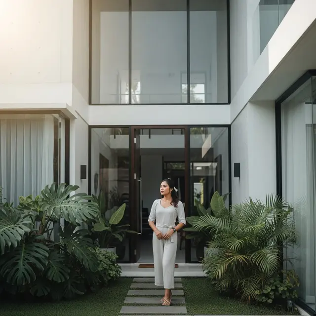Foto di Depan Rumah Impian yang Realistis