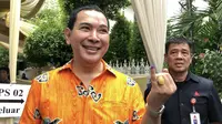 Ketua Umum Partai Berkarya Tommy Soeharto mencoblos Pemilu 2019. (LIputan6.com/ Ratu Annisaa)
