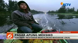 Pasar Apung Nativitas di Selatan Meksiko merupakan salah satu pasar apung terbaik yang ada di dunia.