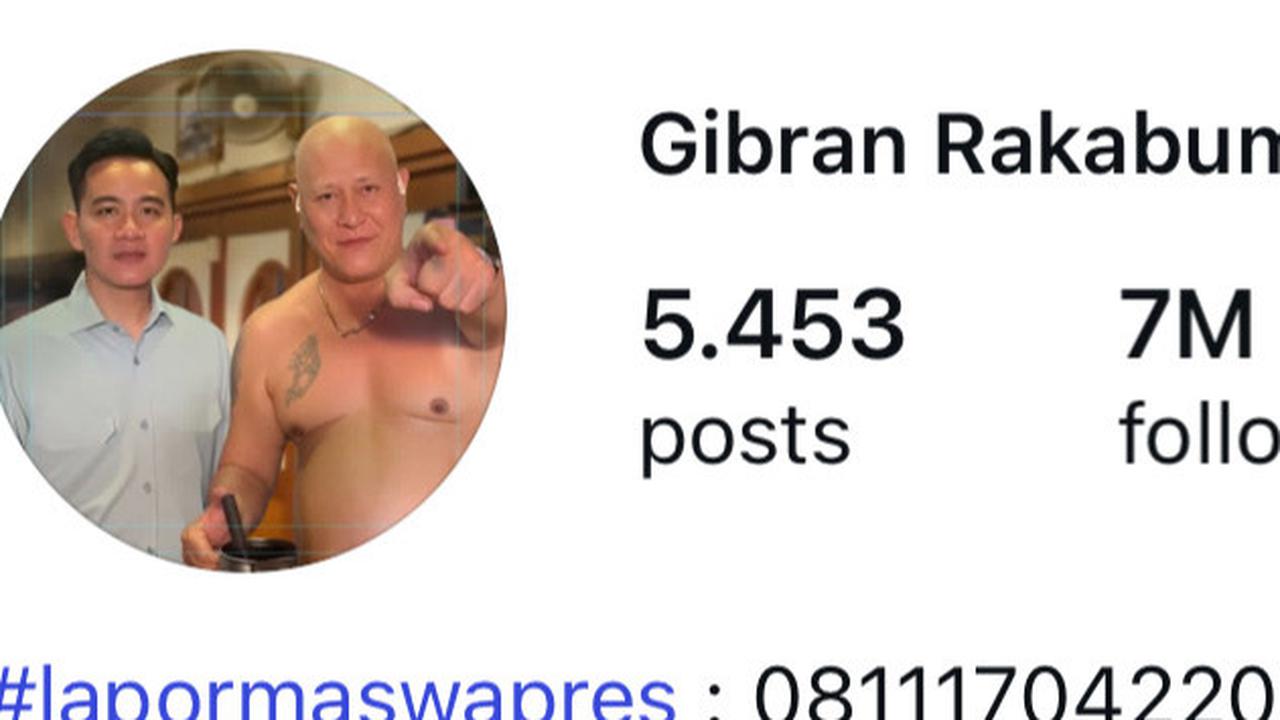 Gibran Kejutkan Publik, Foto Profil Instagram Kini Bareng Pria Botak Bertato