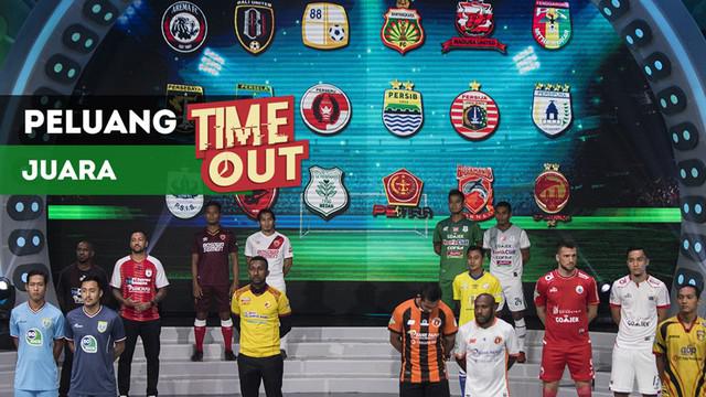 Berita video Time Out kali ini tentang klub-klub yang memiliki peluang untuk menjadi juara Liga 1 2018.