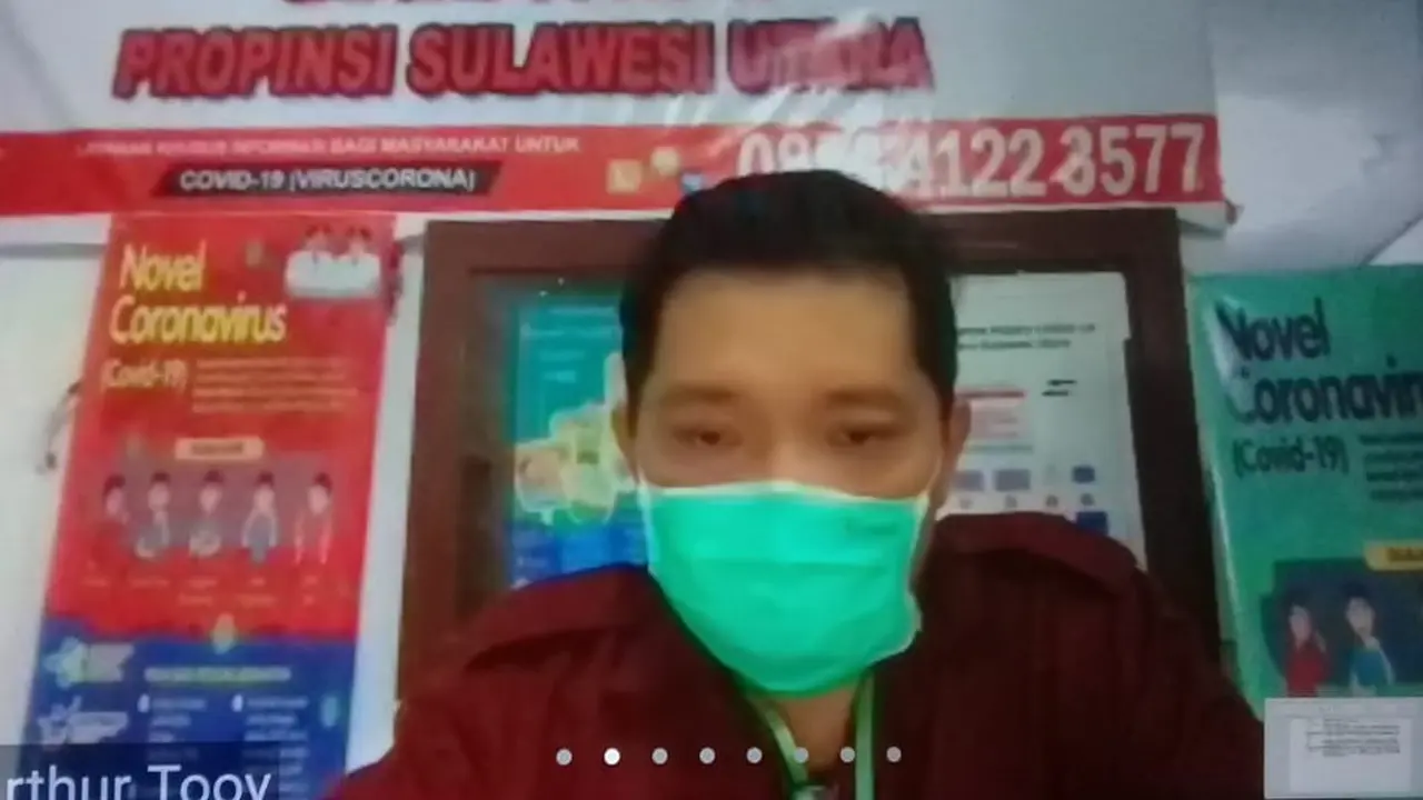 Sekretaris Tim Satgas Covid-19 Provinsi Sulut dr Steaven Dandel dalam jumpa pers, Sabtu (11/04/2020).