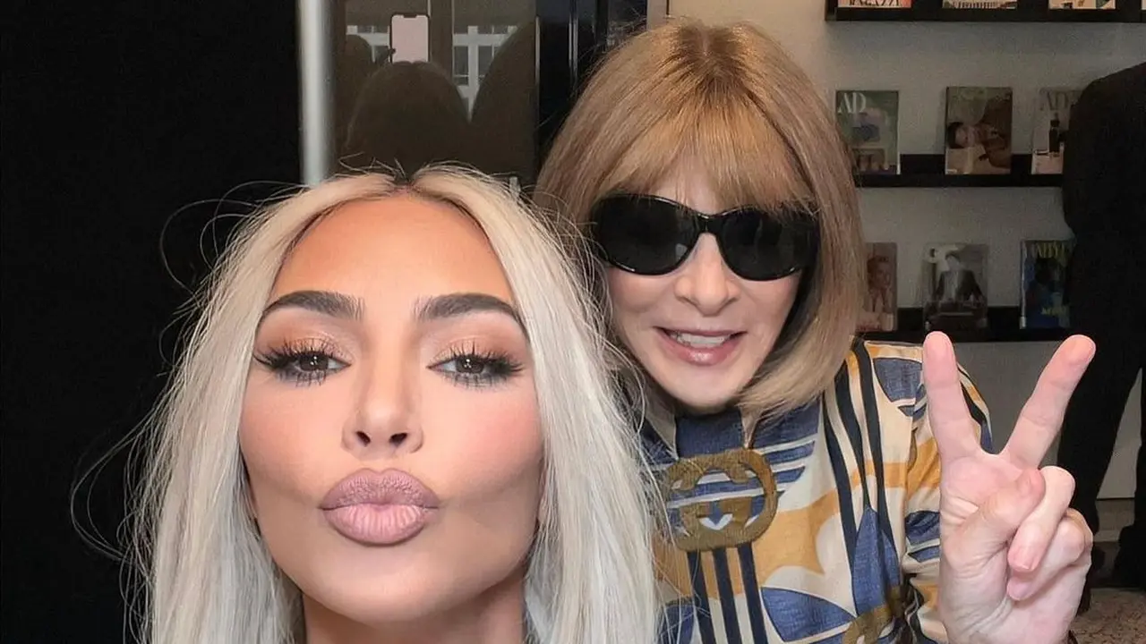 Selfie Kim Kardashian dengan Anna Wintour