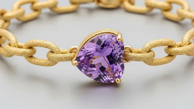 Gelang Rantai Pasir dengan Kecubung (Amethyst)