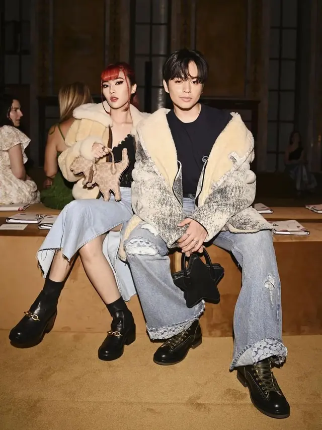 Bertemu Enzy Storia, Ini 6 Potret Isyana Sarasvati dan Angga Yunanda di NYFW