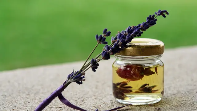 Ilustrasi Lavender Oil / Minyak Lavender (sumber: pixabay)