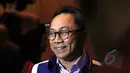 Ketua Umum PAN Zulkifli Hasan, menjawab pertanyaan wartawan seusai penutupan Rakernas I DPP PAN, di Jakarta, Kamis (7/5/2015). Rakernas tersebut membahas mengenai konsolidasi persiapan pemilihan kepala daerah serentak 2015. (Liputan6.com/Helmi Afandi)