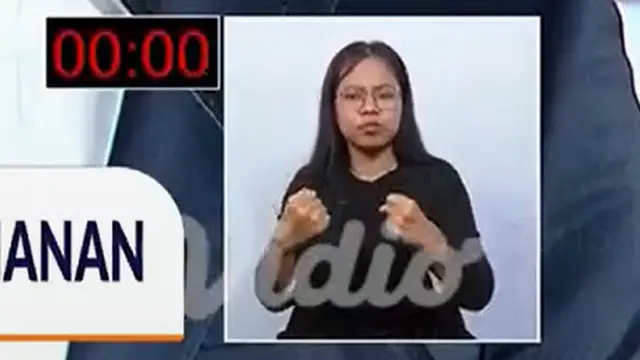 Unik, Juru Bahasa Isyarat yang Viral usai Debat Capres Ketiga adalah Penyandang Tuli. Foto tangkapan layar Vidio.com.