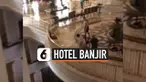 Petugas hotel bintang lima di Turki membersihkan genangan air di setiap lantai. Hotel bintang lima itu mengalami kebocoran usai diguyur hujan deras selama 20 jam.