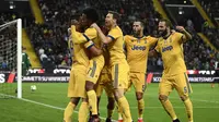 Juventus mampu menang 4-2 atas Udinese pada laga pekan kesembilan Serie A meski bermain dengan 10 pemain. (Twitter)