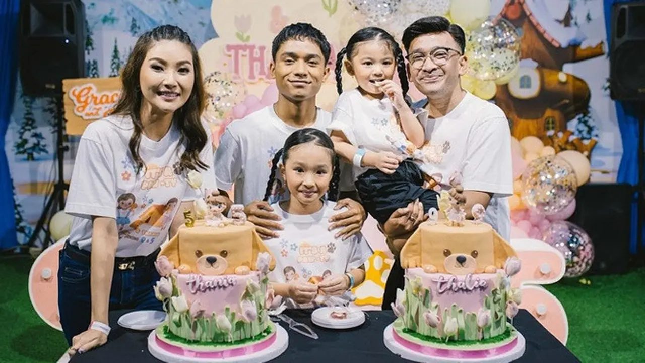 8 Momen Perayaan Ulang Tahun Anak Ruben Onsu dan Sarwendah, Formasi Lengkap