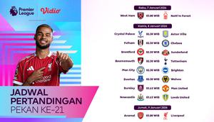 Simak Jadwal Live Streaming Liga Inggris Pekan ke-21, Eksklusif di Vidio