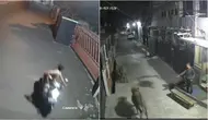 Momen panik pengendara motor dikejar dua kerbau lepas, malah bikin netizen ngakak. (Sumber: TikTok/@bibimbapbimbim)