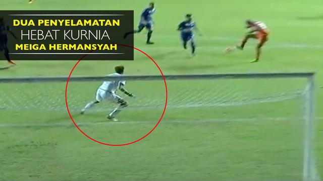 Kurnia Meiga melakukan double save saat Arema FC mengalahkan PBFC dengan skor 5-1 di final Piala Presiden 2017