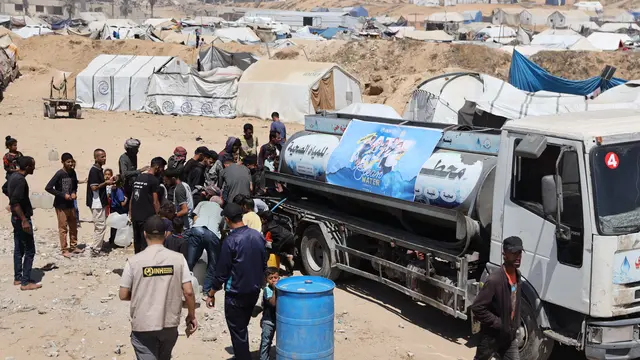 INH Salurkan Bantuan Air Bersih dan Sembako untuk Ribuan Warga Gaza Utara
