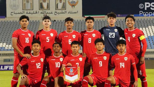 Starting XI Timnas Indonesia pada laga lawan Australia pada Kualifikasi Piala Asia U-17 2024 (c) Media PSSI