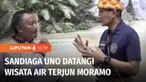 Menteri Pariwisata dan Ekonomi Kreatif Sandiaga Uno meninjau Desa Wisata Sumber Sari Kendari, yang dikenal lewat Air Terjun Moramo. Sandi menekankan keselamatan wisatawan di air terjun harus jadi prioritas.
