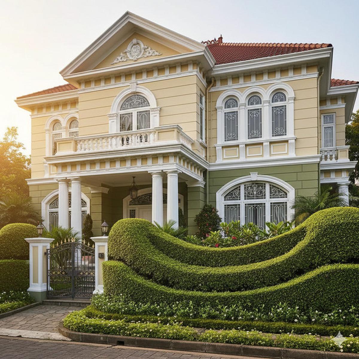 Model Rumah dengan Pagar Teh Tehan
